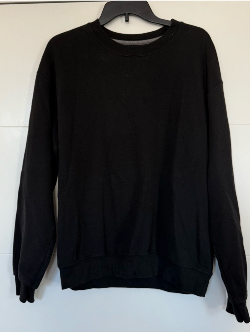 Classic Black Crewneck Sweater - Men's Pullover